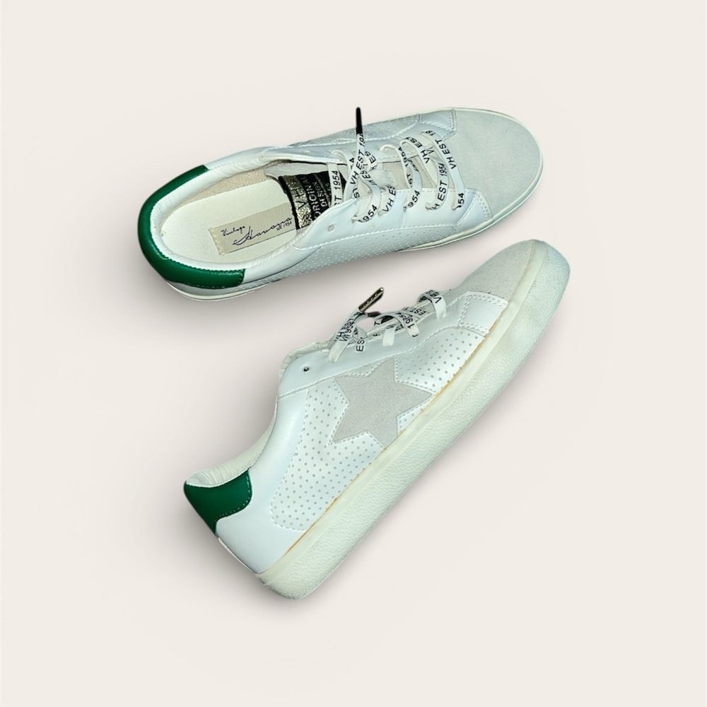 Vintage Havana White and Green Sneakers